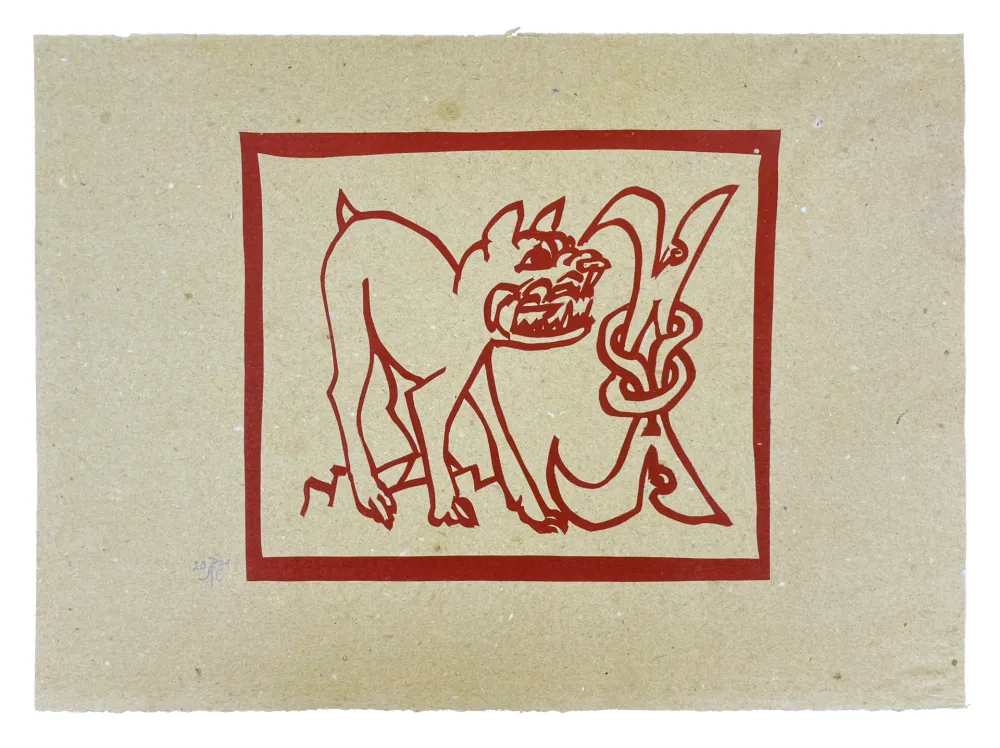 Grabado En Madera Müller - CERBÈRE