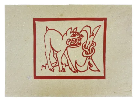 Grabado En Madera Müller - CERBÈRE