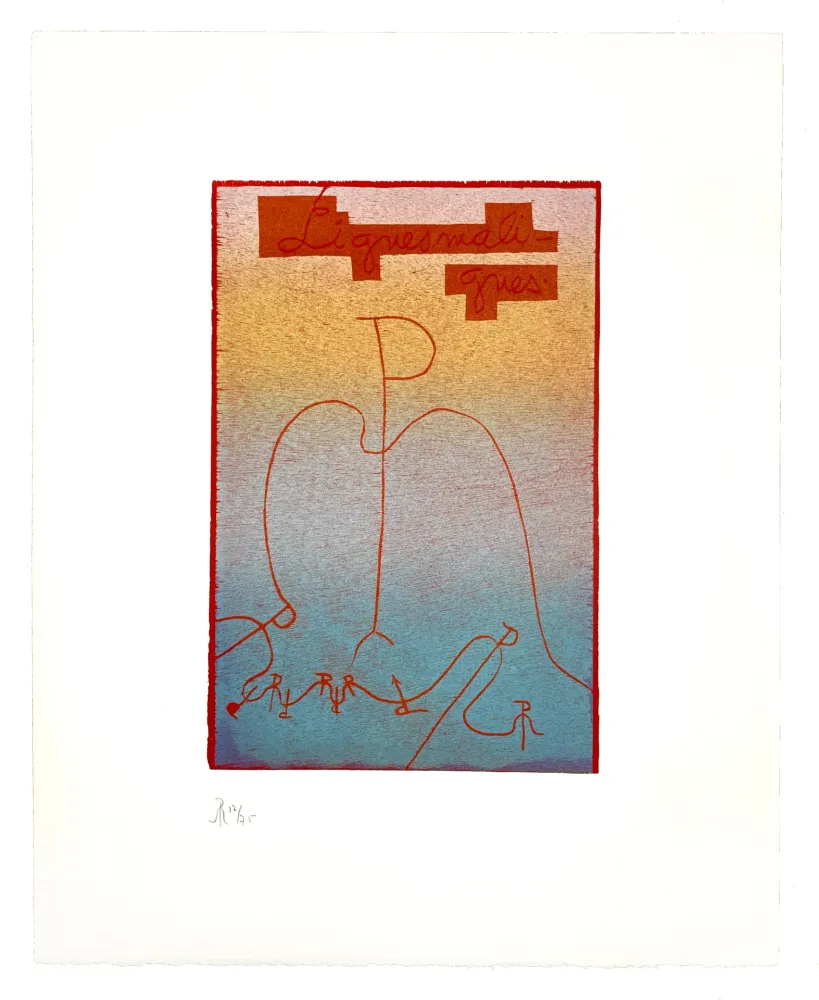 Grabado En Madera Müller - LIGNES MALIGNES - TITRE