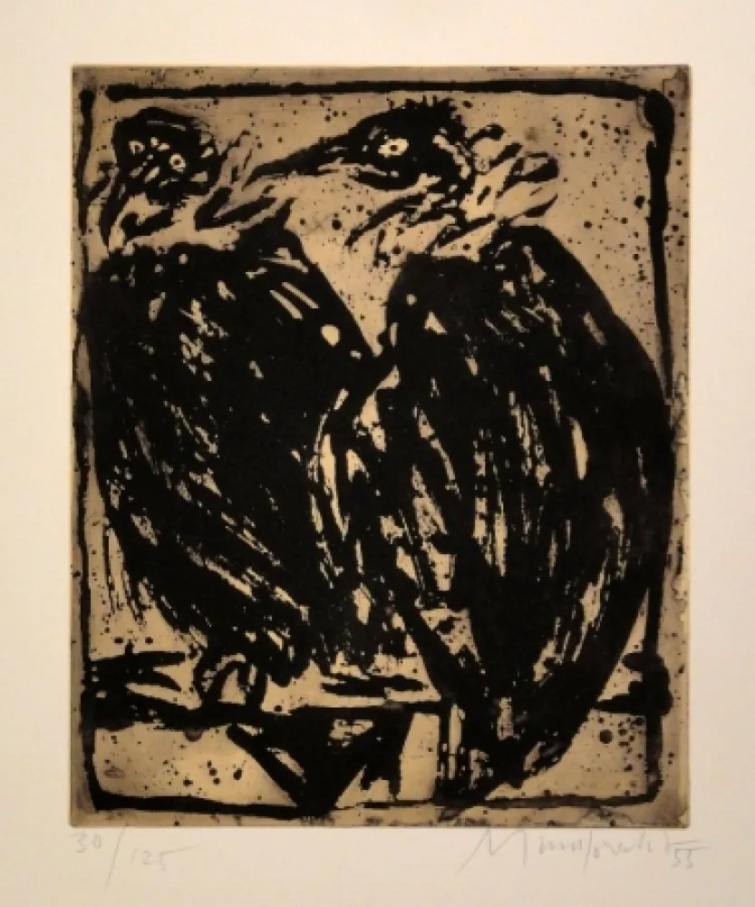 Aguafuerte Mumprecht - Vautours