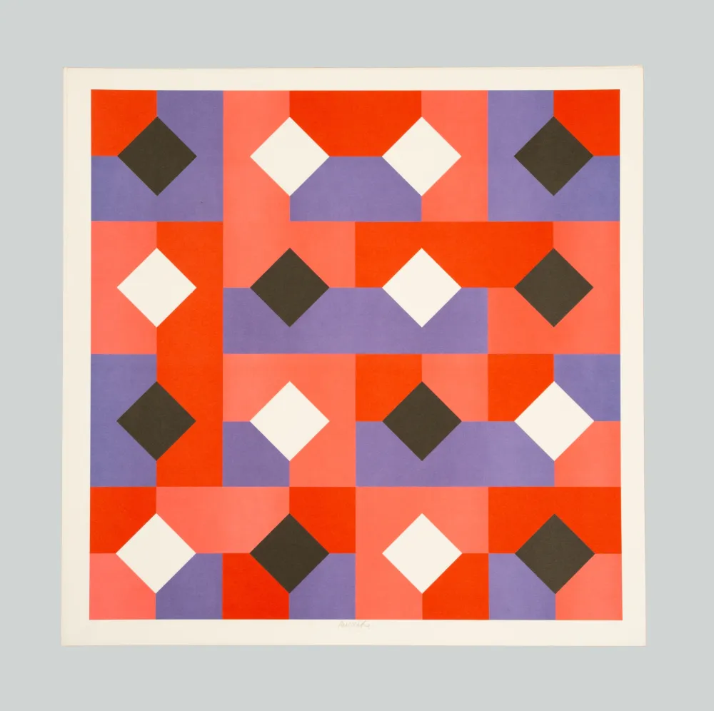 Litografía Munari - Curve di Peano