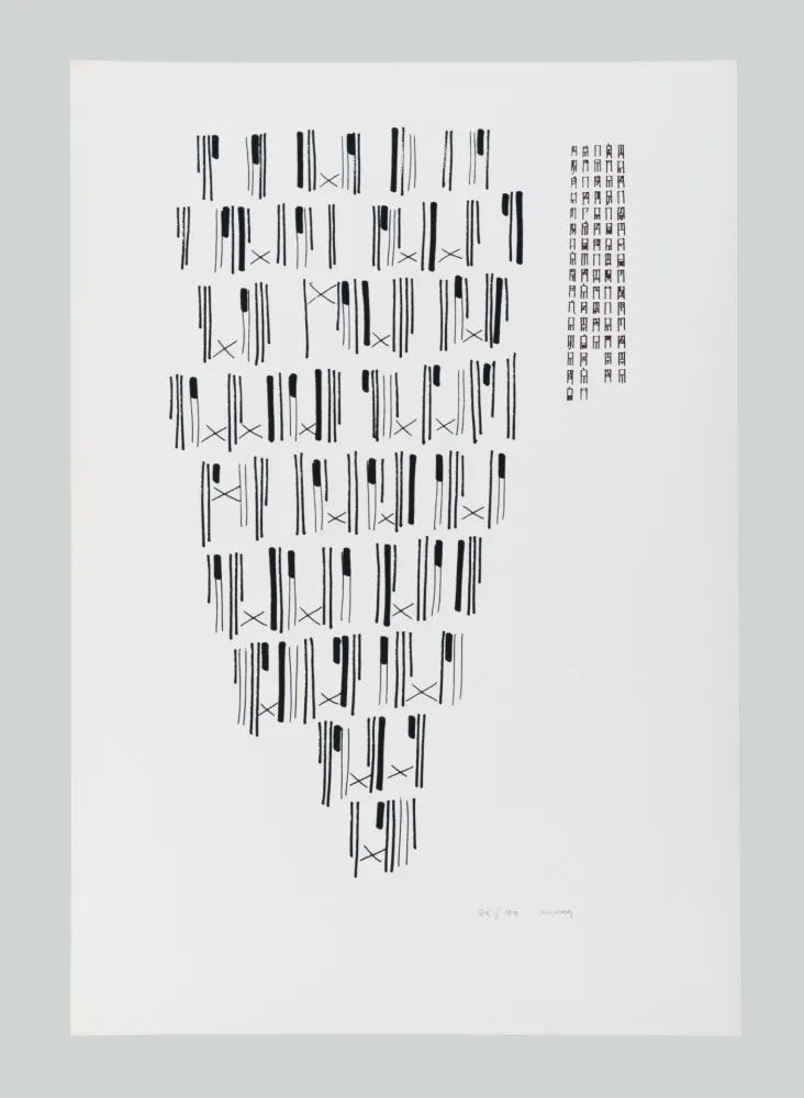 Serigrafía Munari - Scritture illegibili di popoli sconosciuti