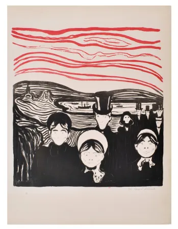 Grabado En Madera Munch - Le soir