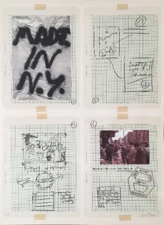 Litografía Muntadas - Made in N.Y.