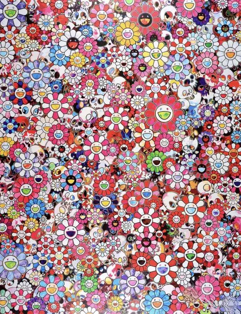 Litografía Murakami - Dazzling circus: Embrace peace and darkness within thy heart