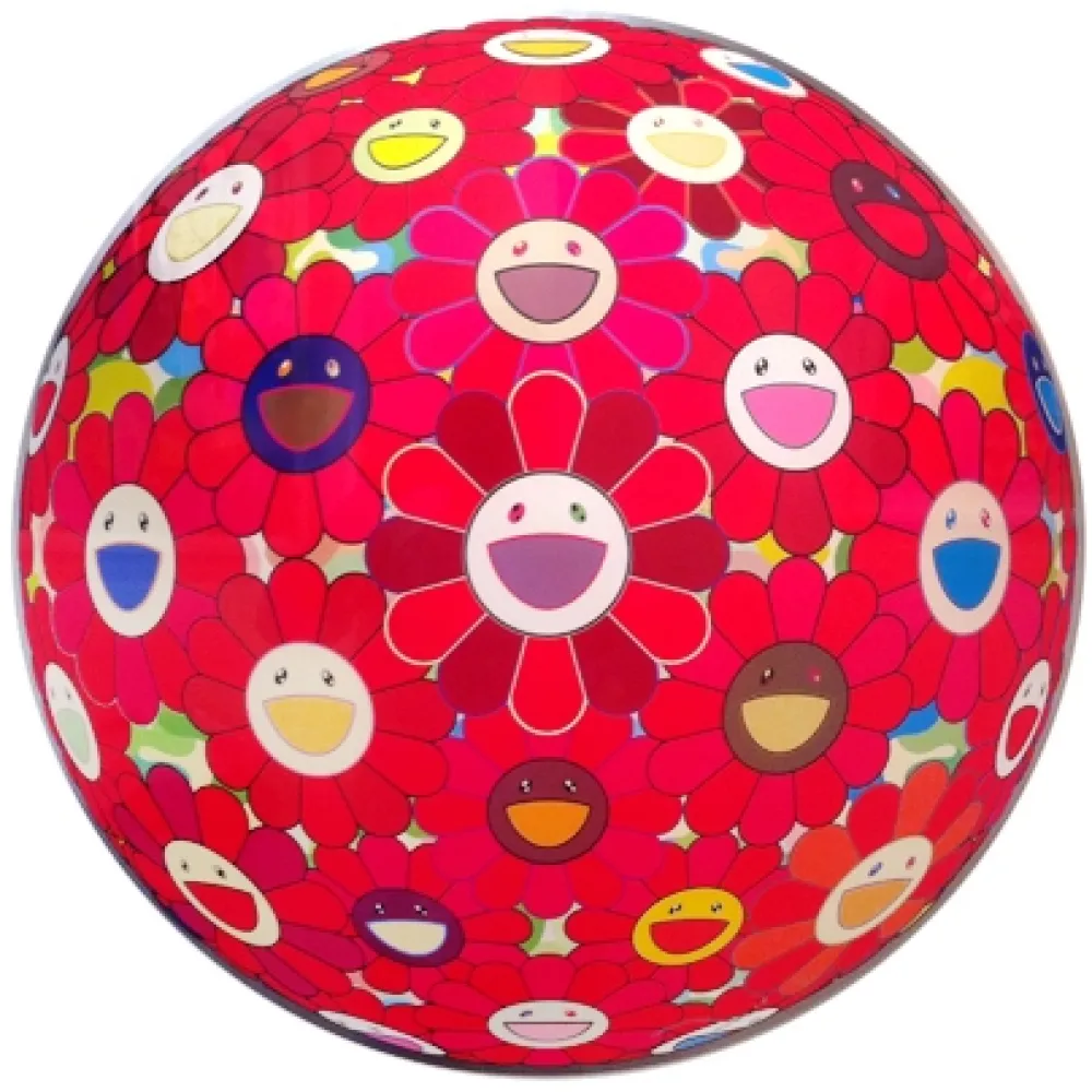 Litografía Murakami - Flowerball Red Cliff