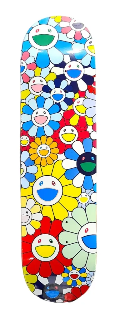 Serigrafía Murakami - Flowers Skate Deck