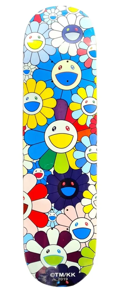 Serigrafía Murakami - Flowers Skate Deck