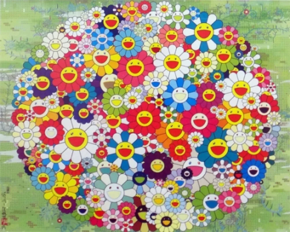 Litografía Murakami - Open Your Hands Wide (Versailles)