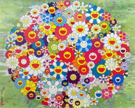 Litografía Murakami - Open Your Hands Wide (Versailles)