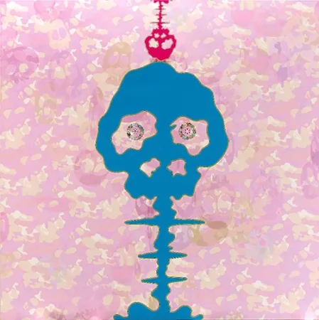 Litografía Murakami - Time Bokan - Camouflage pink