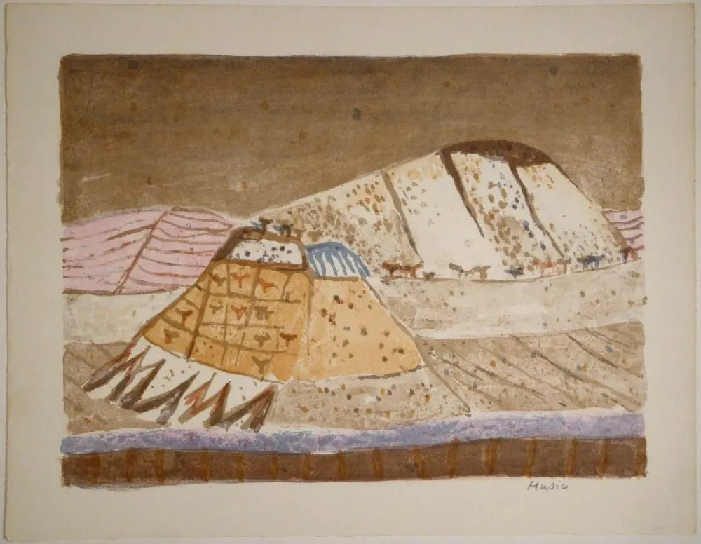 Litografía Music - Paysage Ombrien / Umbrische Landschaft