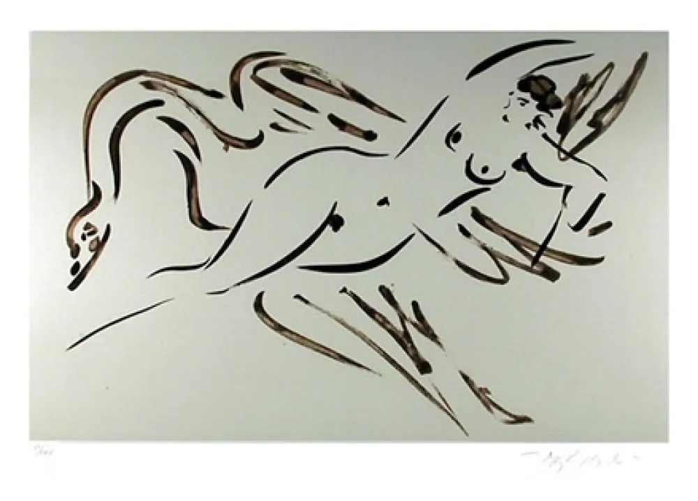 Grabado Nakian - Leda and the Swan - 2