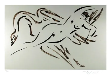 Grabado Nakian - Leda and the Swan - 2