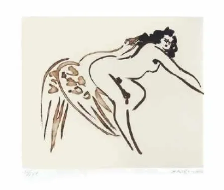 Grabado Nakian - Leda and the Swan - 7