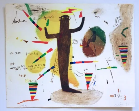 Litografía Nalin - Kenny with soap and water