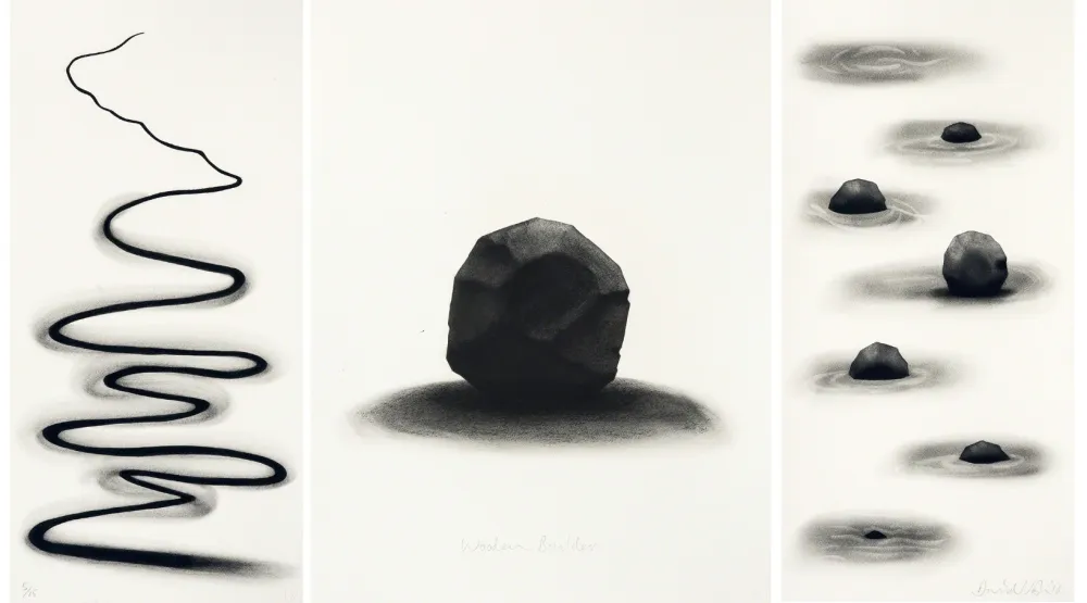 Aguafuerte Nash - Wooden boulder, triptych
