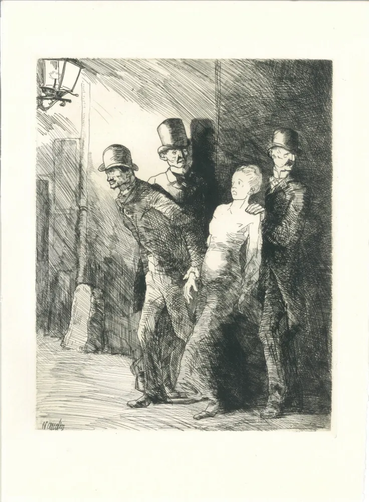 Grabado Naudin - L'arrestation