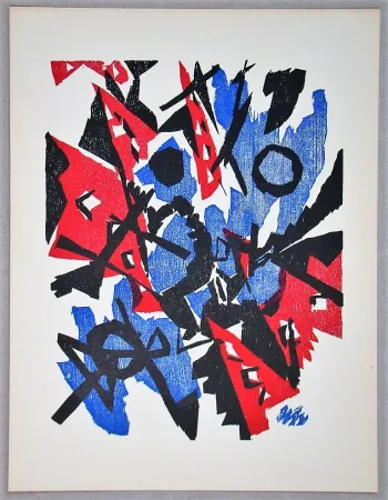 Grabado En Madera Nay - Composition - 1953