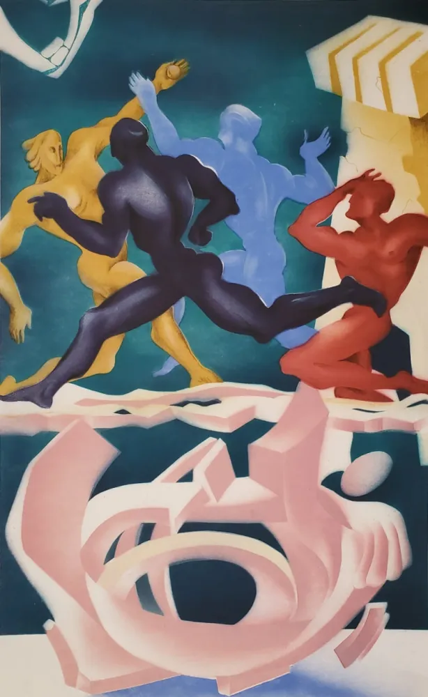 Litografía Neizvestny - The tribe of Simeon