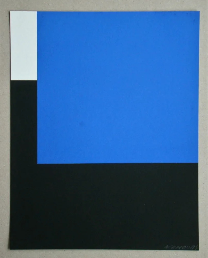 Serigrafía Nemours - Espace bleu