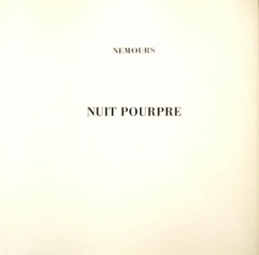 Libro Ilustrado Nemours - Nuit Pourpre