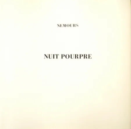 Libro Ilustrado Nemours - Nuit Pourpre