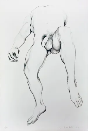Litografía Nesbitt - NUDE MALE 6