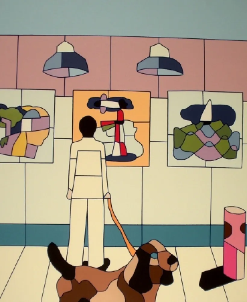 Litografía Nespolo - Composizione 