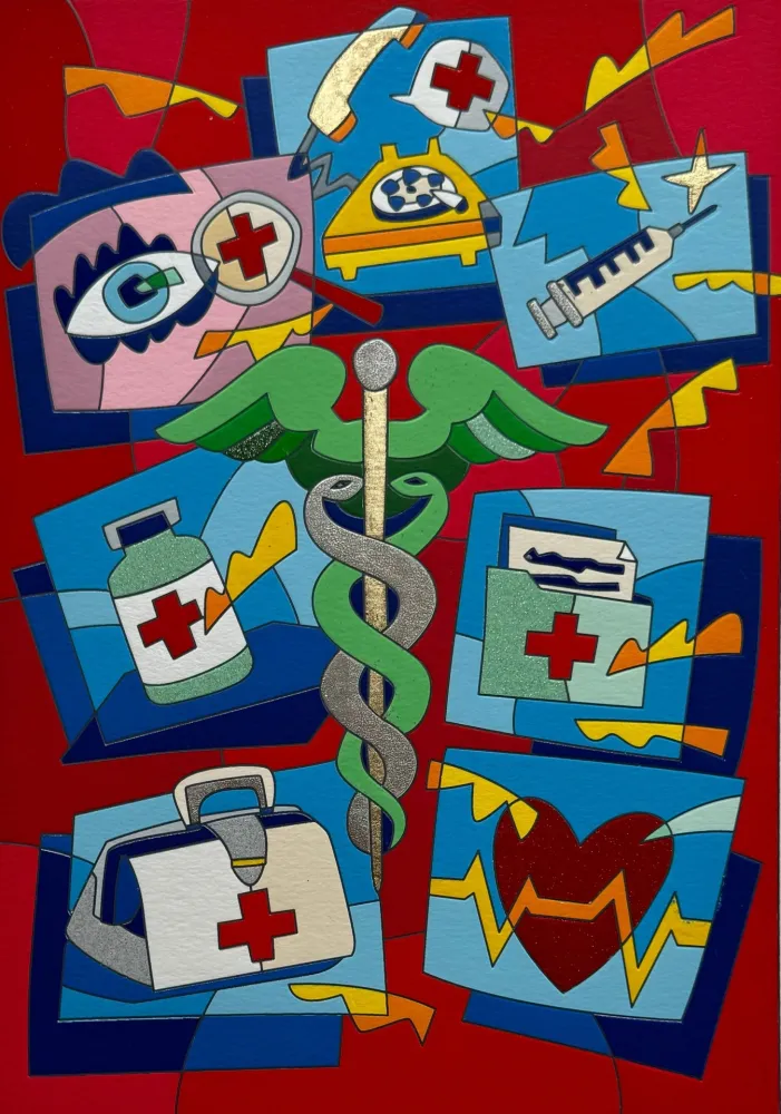 Serigrafía Nespolo - Esculapio