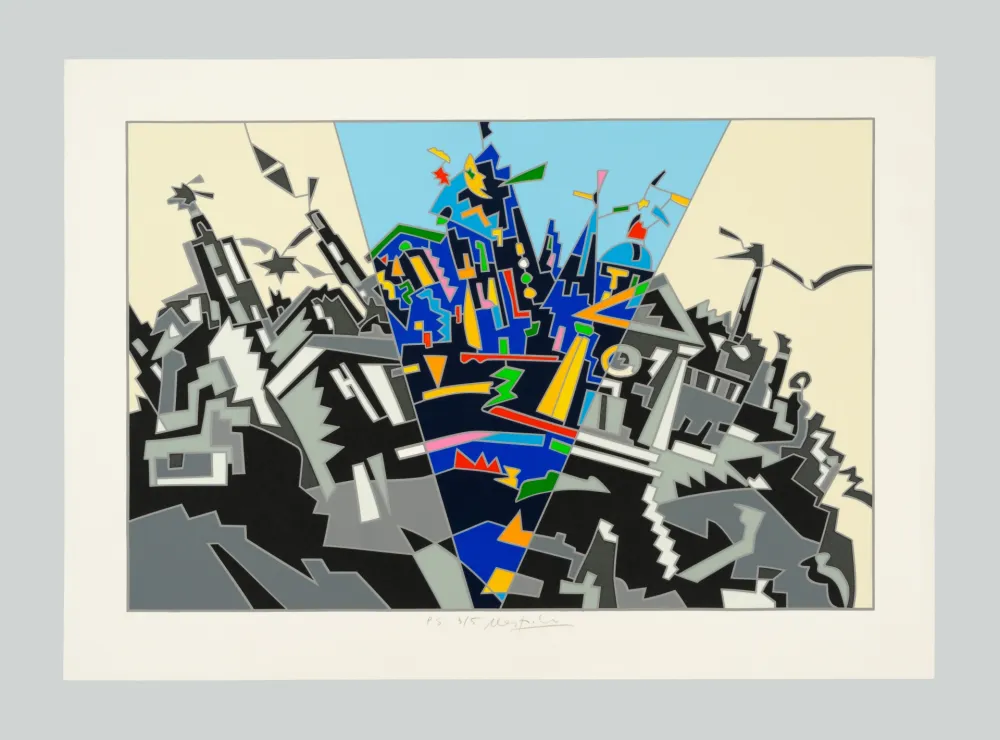 Serigrafía Nespolo - Paesaggio