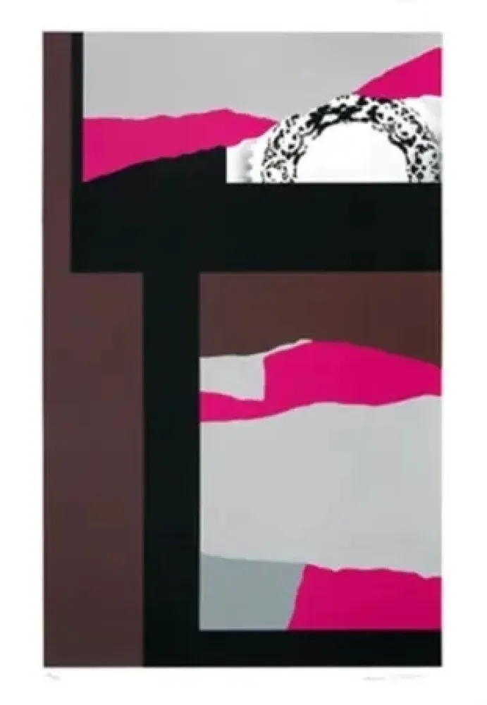 Serigrafía Nevelson - Composition violette