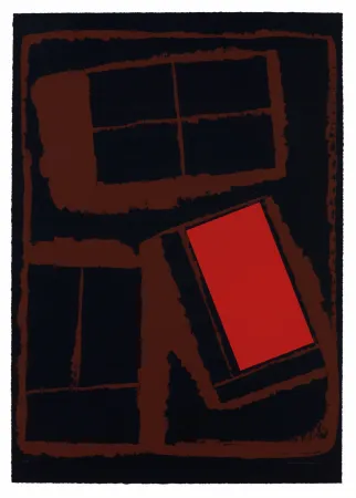 Serigrafía Nevelson - Untitled - hand-signed Silk-screen on hand-made paper 