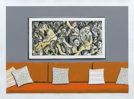 Litografía Nhlengethwa - Tribute to Helen Sebidi