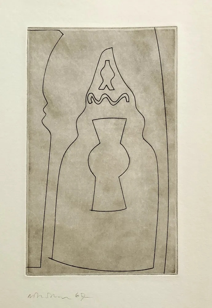 Aguafuerte Nicholson - Curled Turkish form