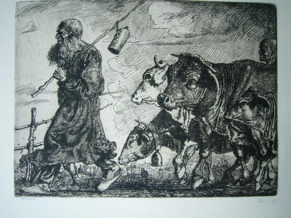 Grabado Nicklas - Alter Hirte