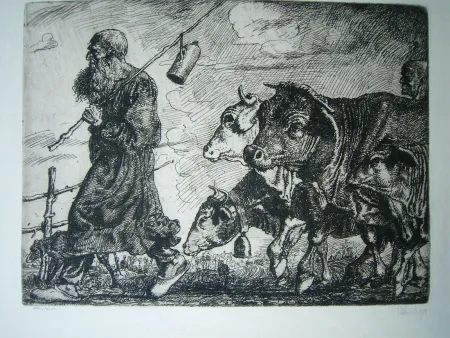 Grabado Nicklas - Alter Hirte