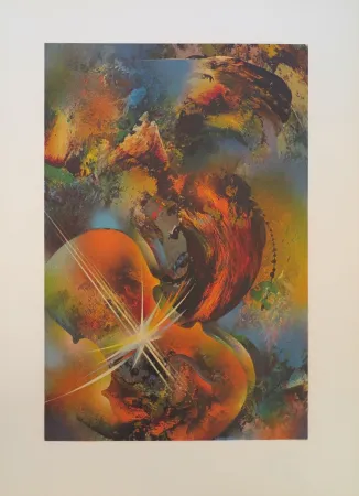 Litografía Nierman - Mozart from the Sound of Color portfolio