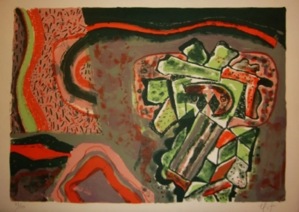 Litografía Nieto - Tête verte 