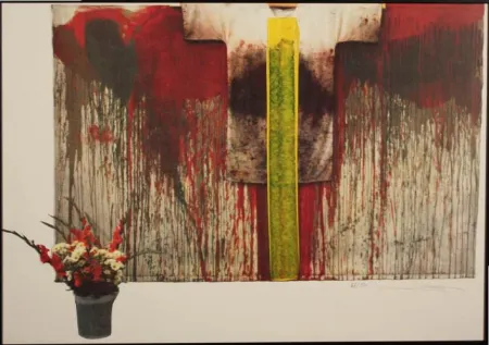 Litografía Nitsch - SENZA TITOLO