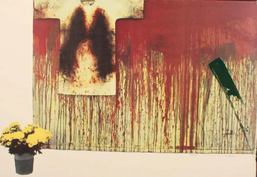 Litografía Nitsch - SENZA TITOLO