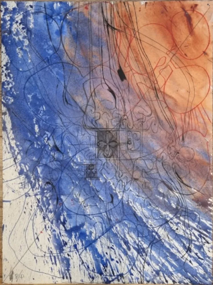 Litografía Nitsch - Untitled