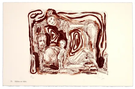 Litografía Nørgaard - D. Adrien en visite