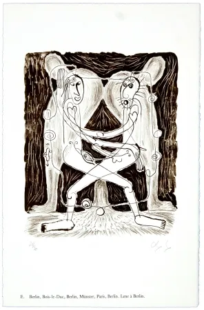 Litografía Nørgaard - E. Berlin, Bois-le-Duc, Münster, Paris, Berlin. Lene à Berlin