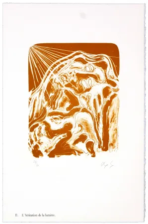 Litografía Nørgaard - E. L'héistation de la lumière.