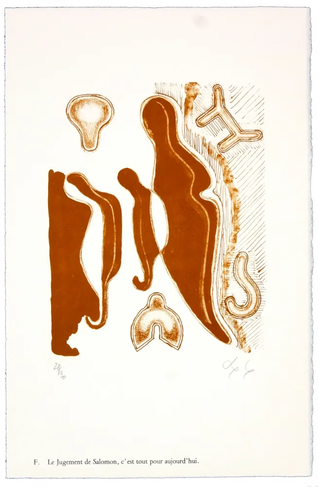 Litografía Nørgaard - F. Le jugement de Salomon, c'est tout pour aujourd'hui.