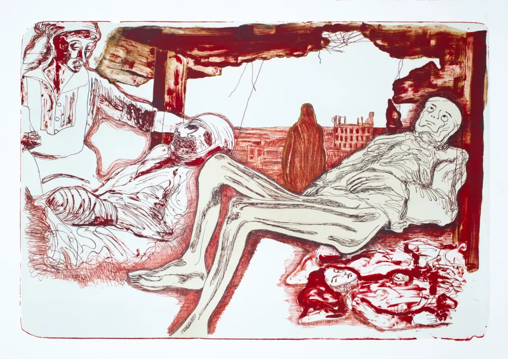 Litografía Nørgaard - La guerre III