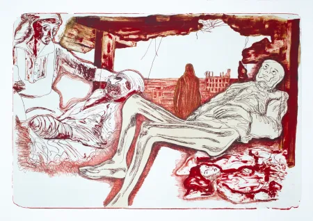 Litografía Nørgaard - La guerre III