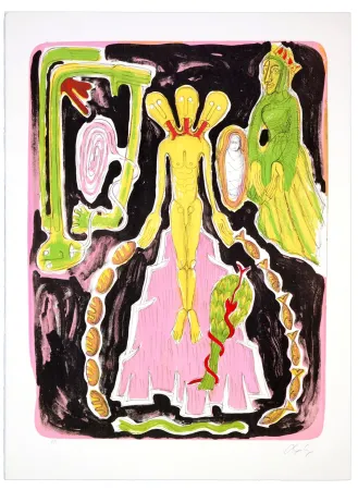 Litografía Nørgaard - Mes chers amis 