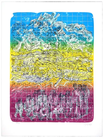 Litografía Nørgaard - Sans espoir nous devenons tous des morts ambulants